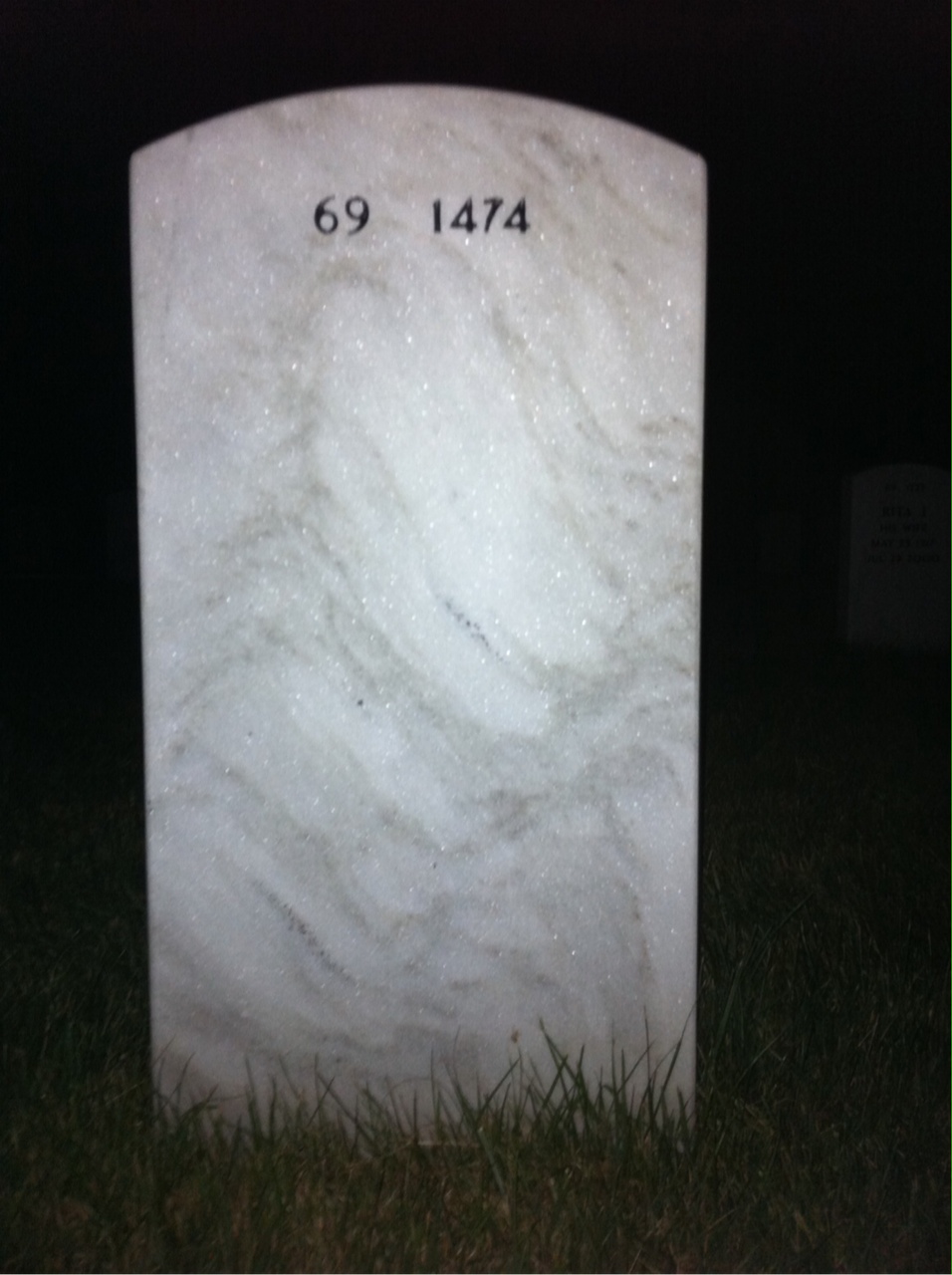 Back of headstone — Richard Dewberry