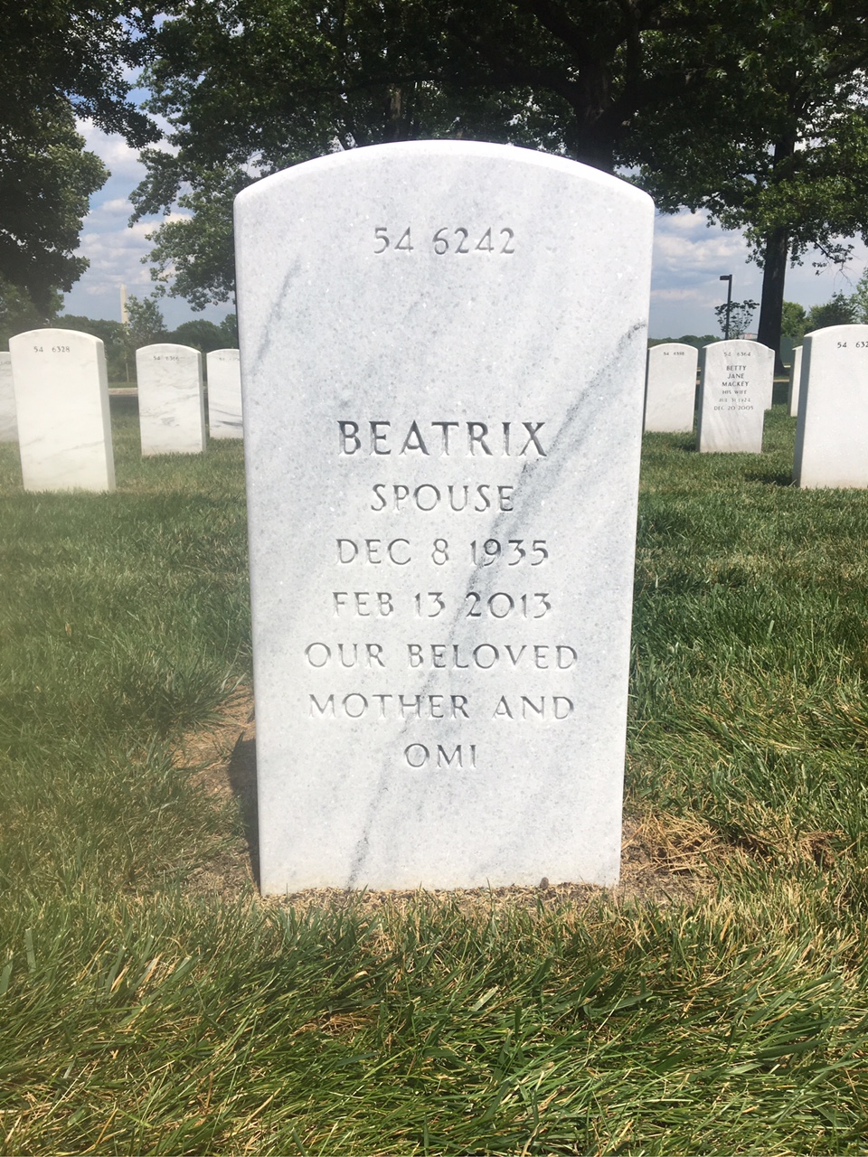 Back of headstone — Gregory Matteo