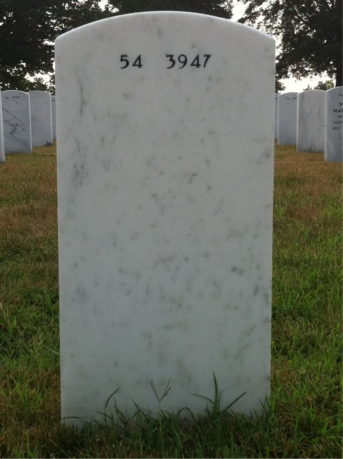 Back of headstone — Bobby Jackson