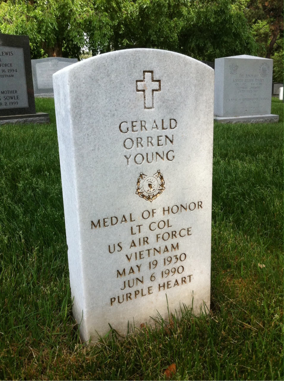 Headstone of Gerald O. Young