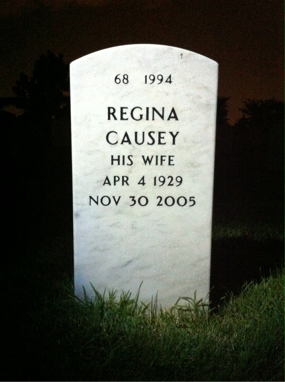 Back of headstone — Donald Lovell