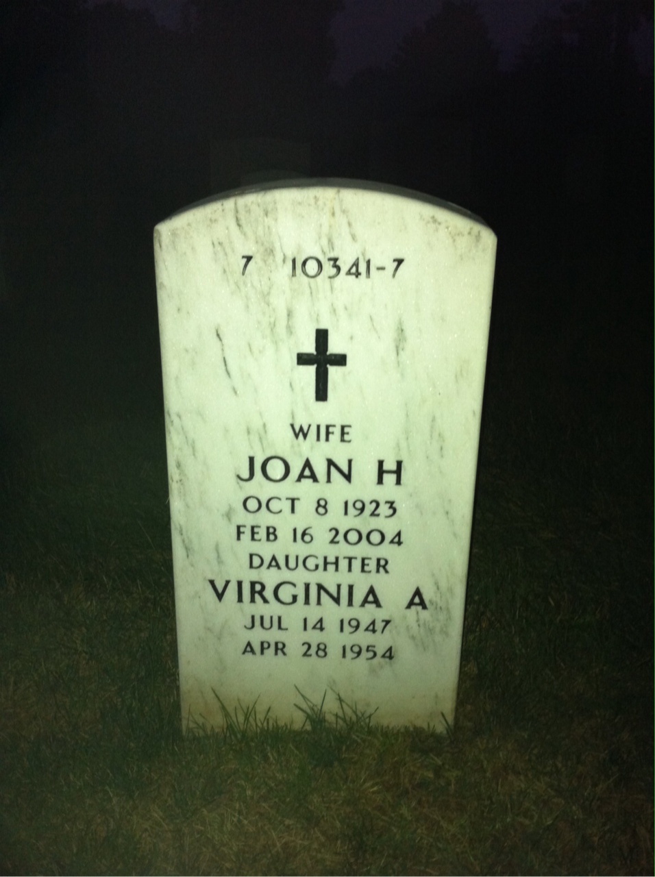 Back of headstone — Joseph Gray