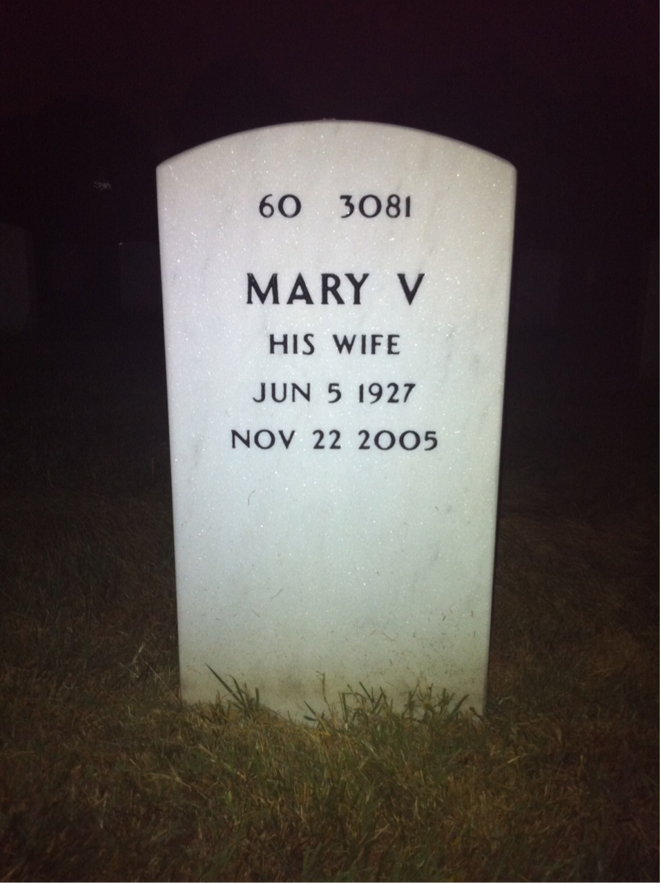 Back of headstone — John Yackus