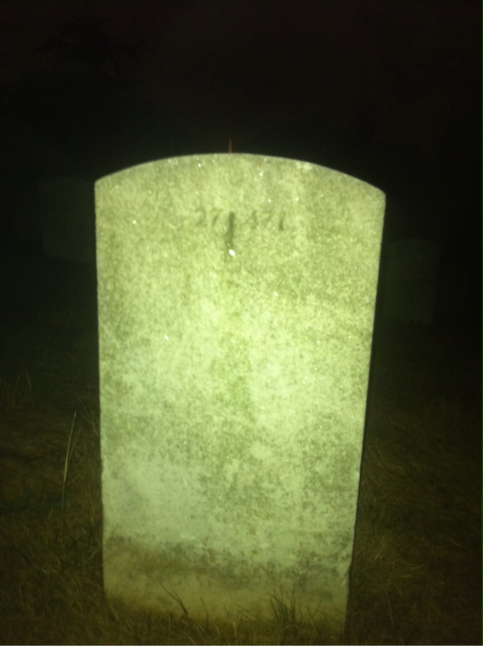 Back of headstone — Daniel Ackerman