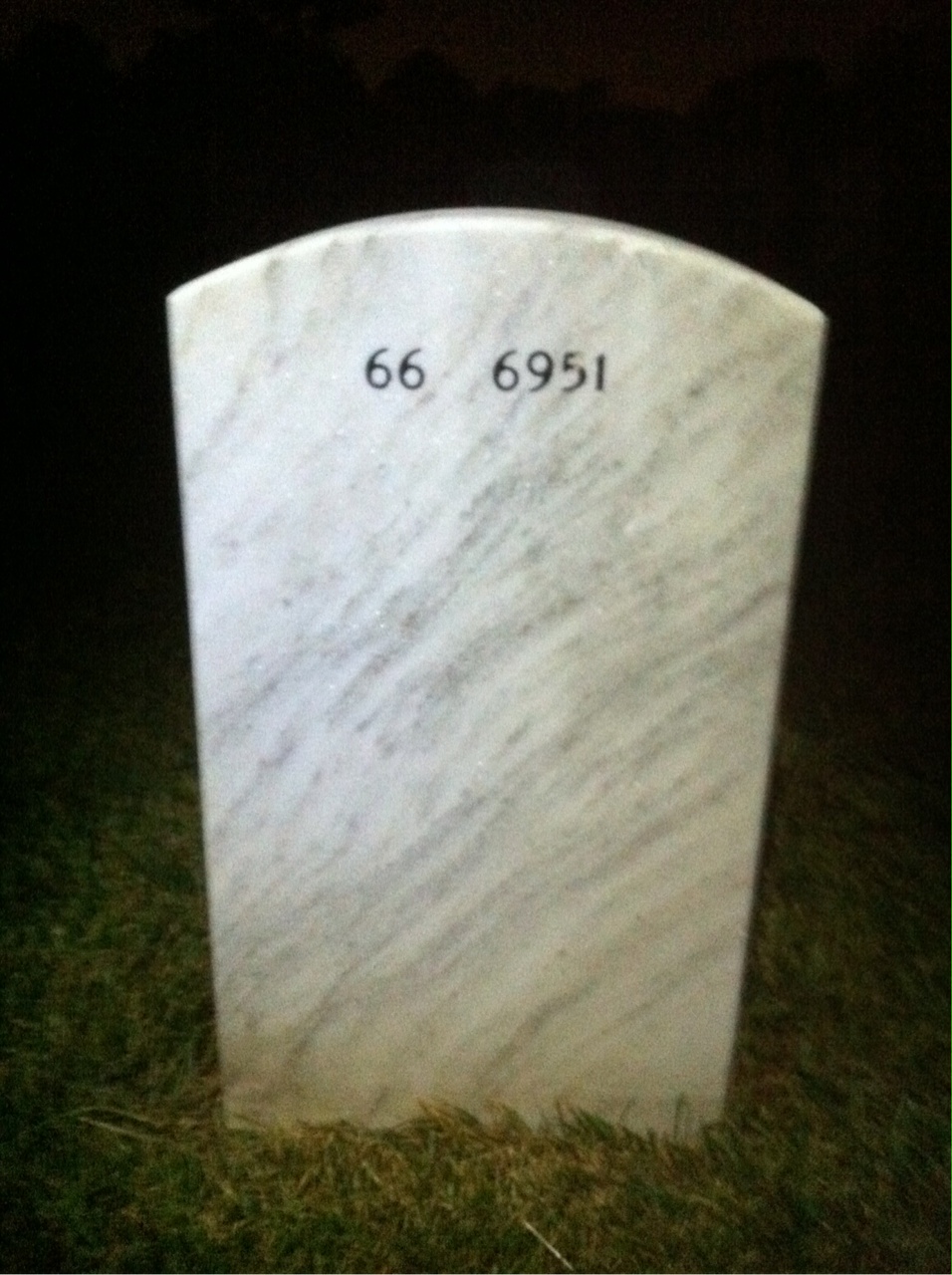 Back of headstone — Heather Arnett