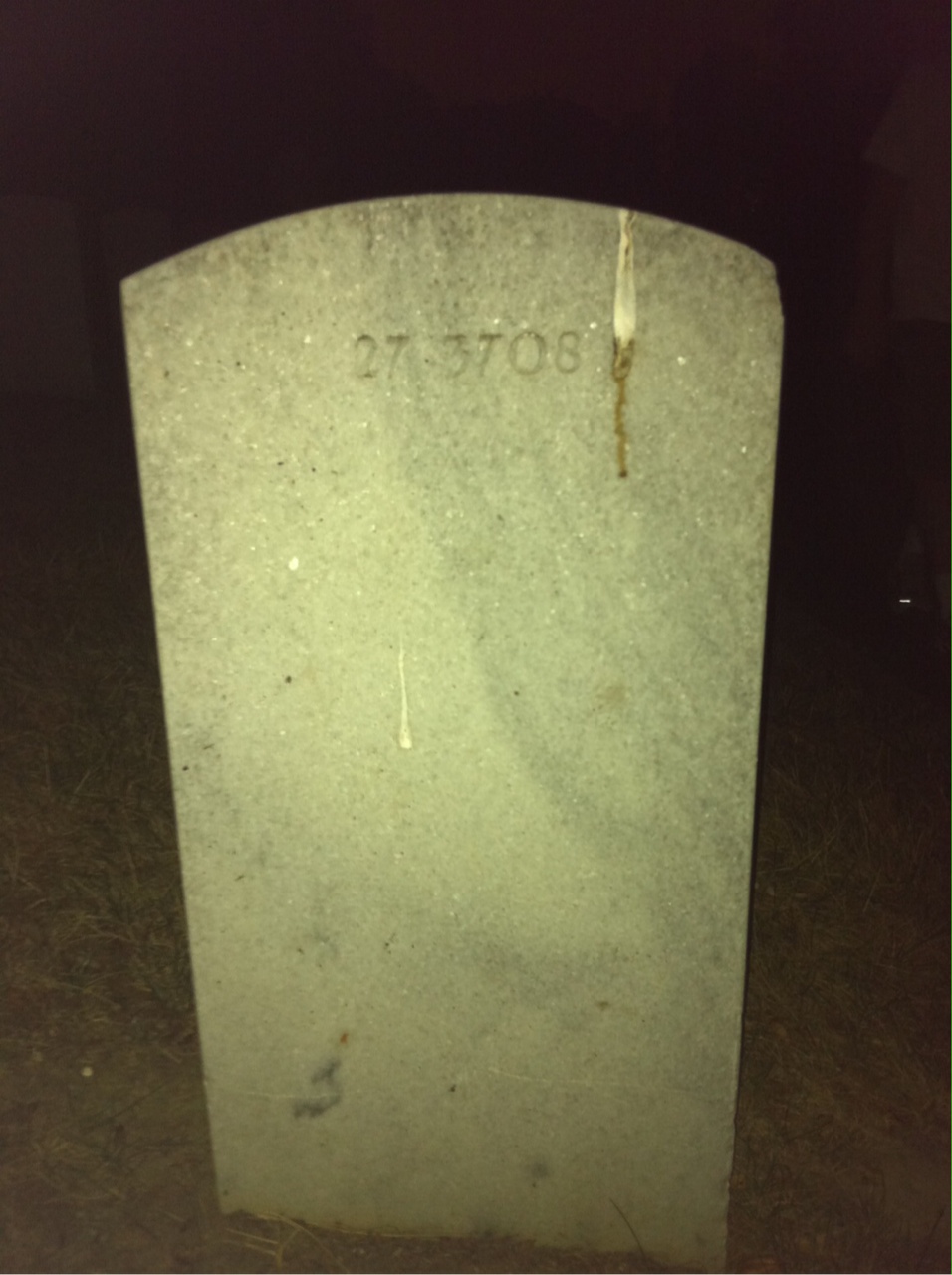 Back of headstone — Martha Mosley