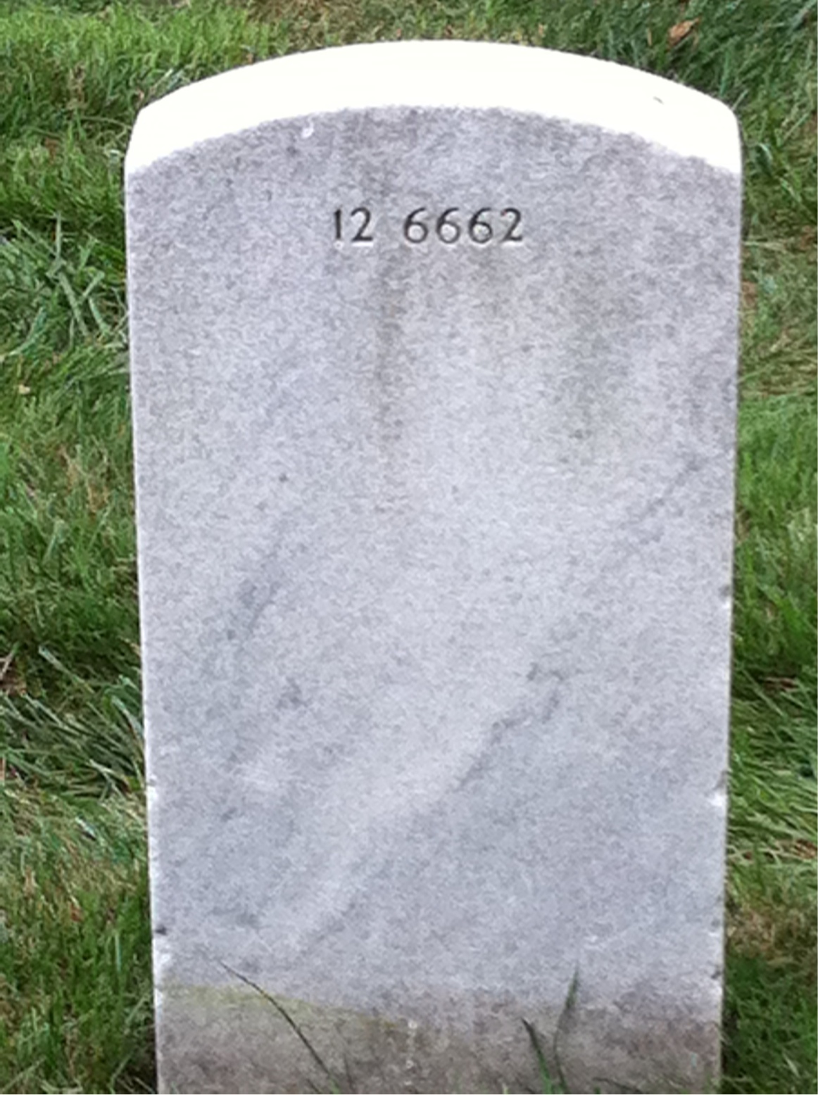 Back of headstone — William Clarence Prescott