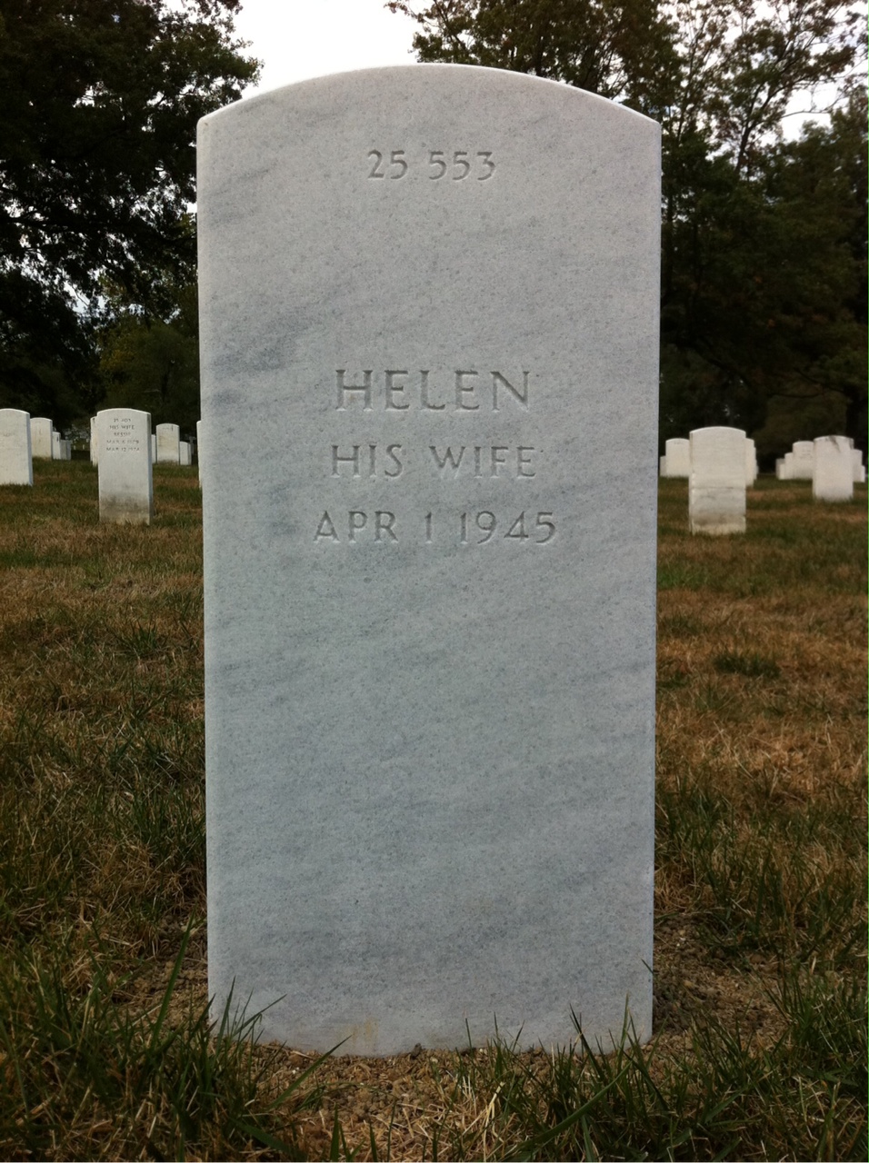 Back of headstone — Thomas Armstead