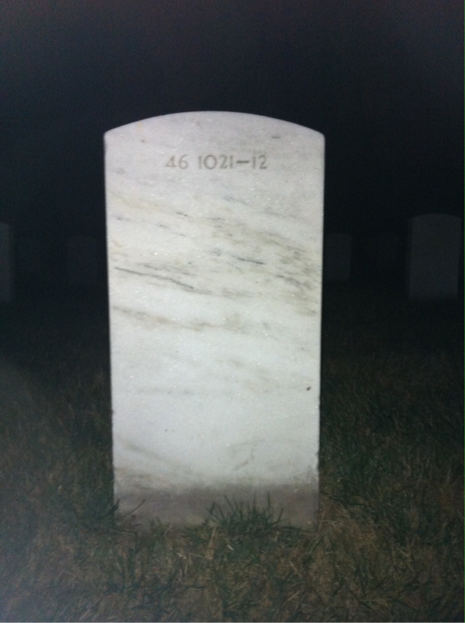 Back of headstone — William Frank Edwards