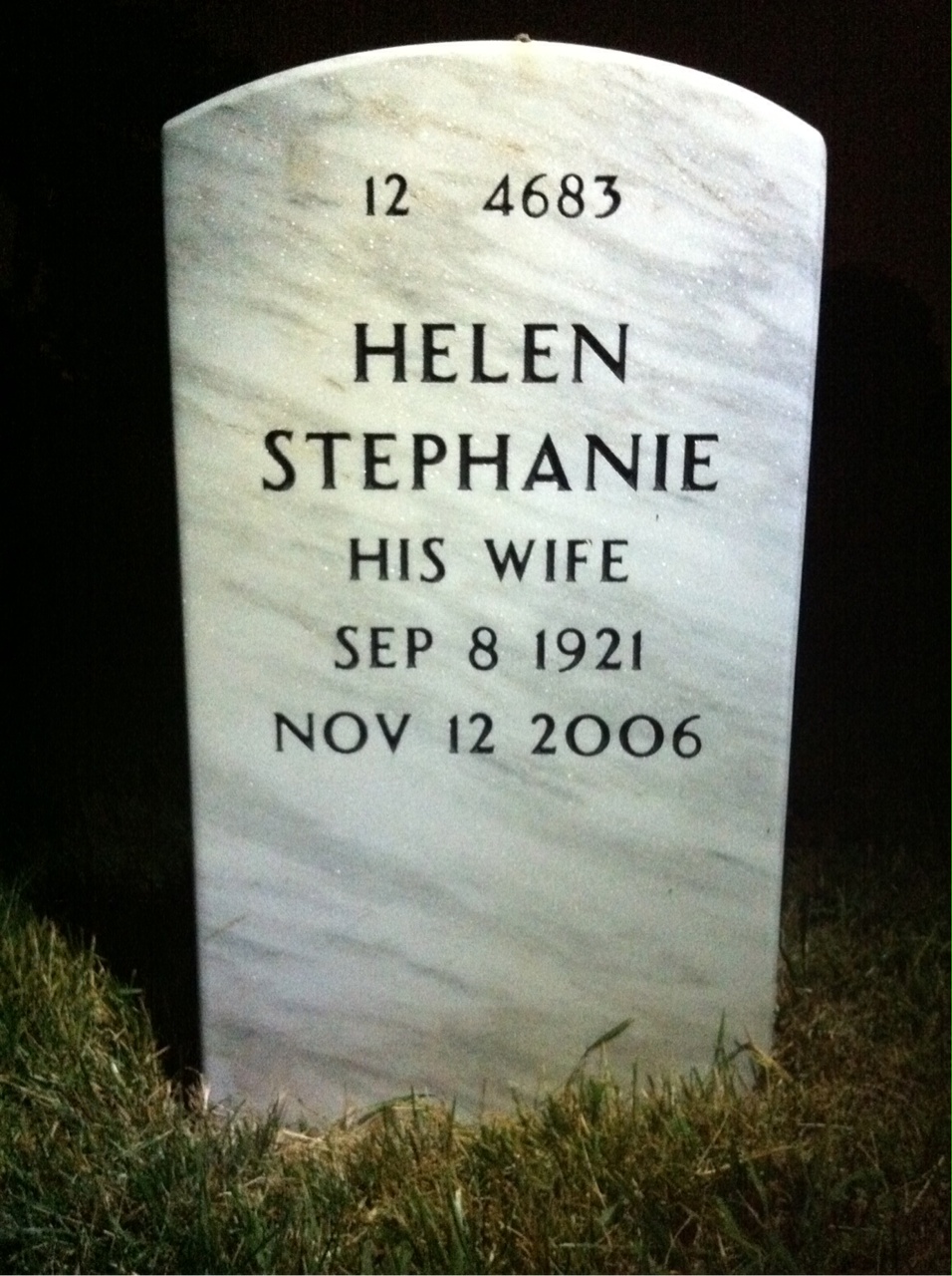 Back of headstone — Oleg Zaleski