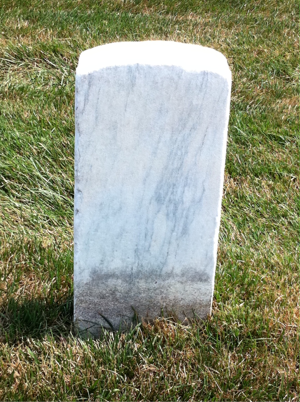 Back of headstone — Zadrick Moore
