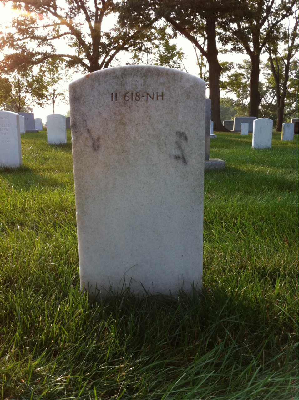 Back of headstone — Idamae Adcock