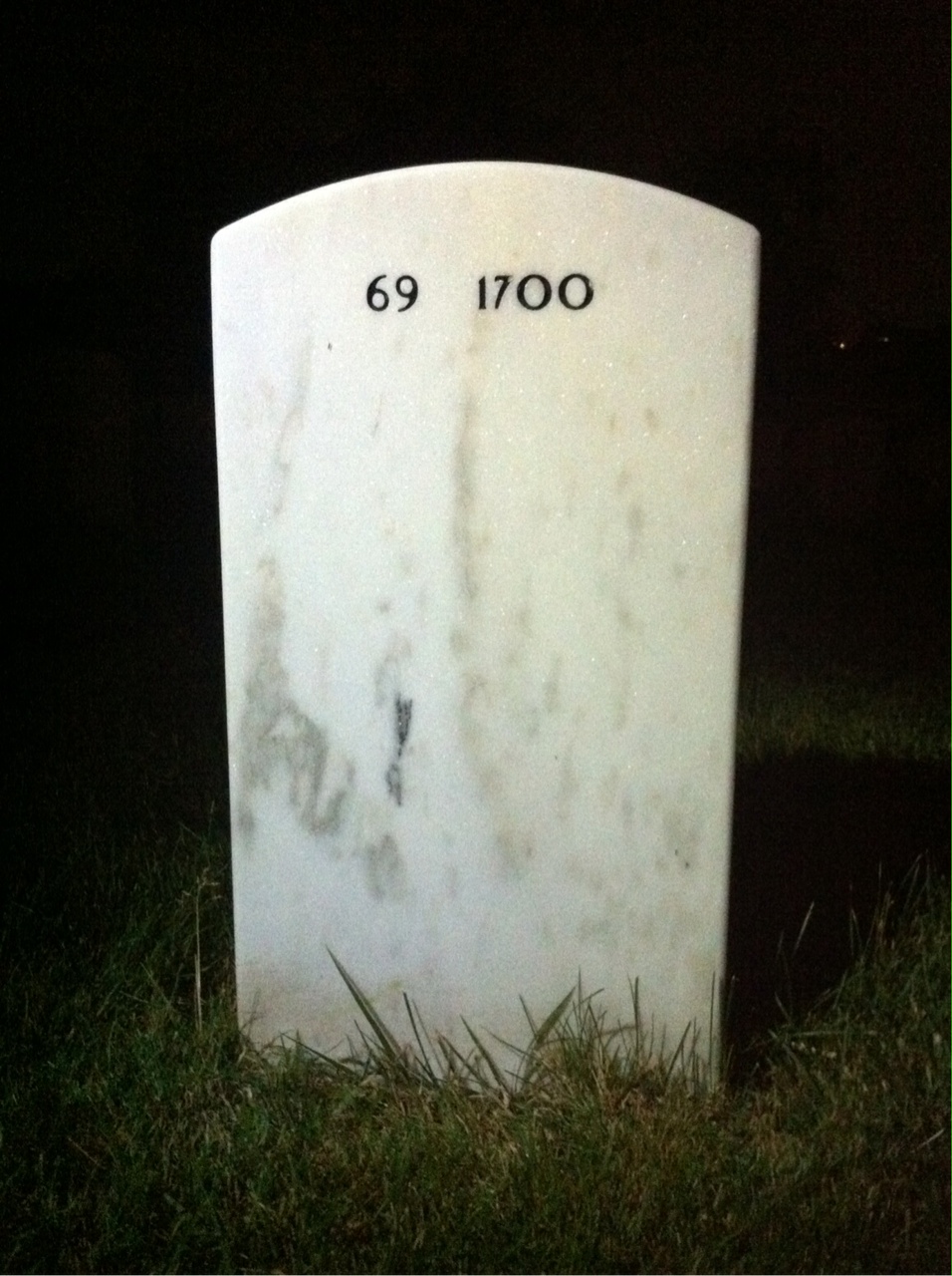Back of headstone — James Harrold