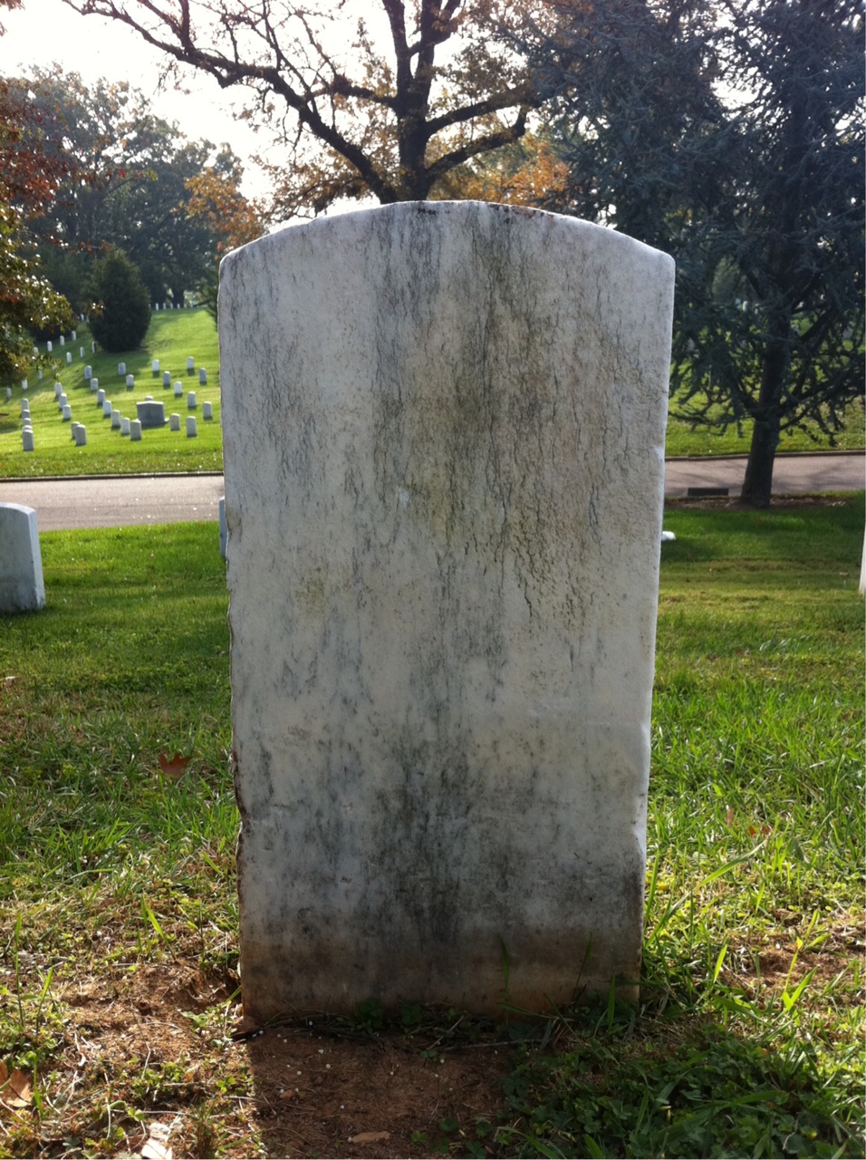 Back of headstone — Richard Anderson