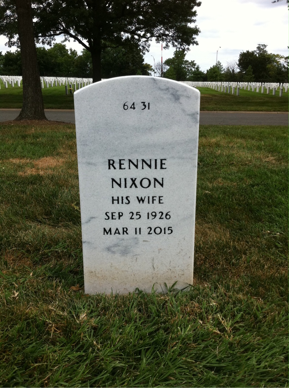 Back of headstone — Jack Kory