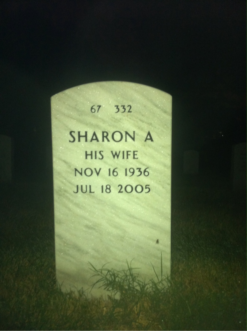 Back of headstone — George Utterback