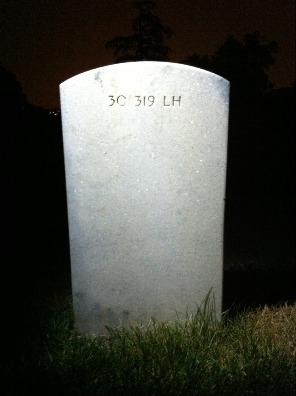 Back of headstone — Betty Blake