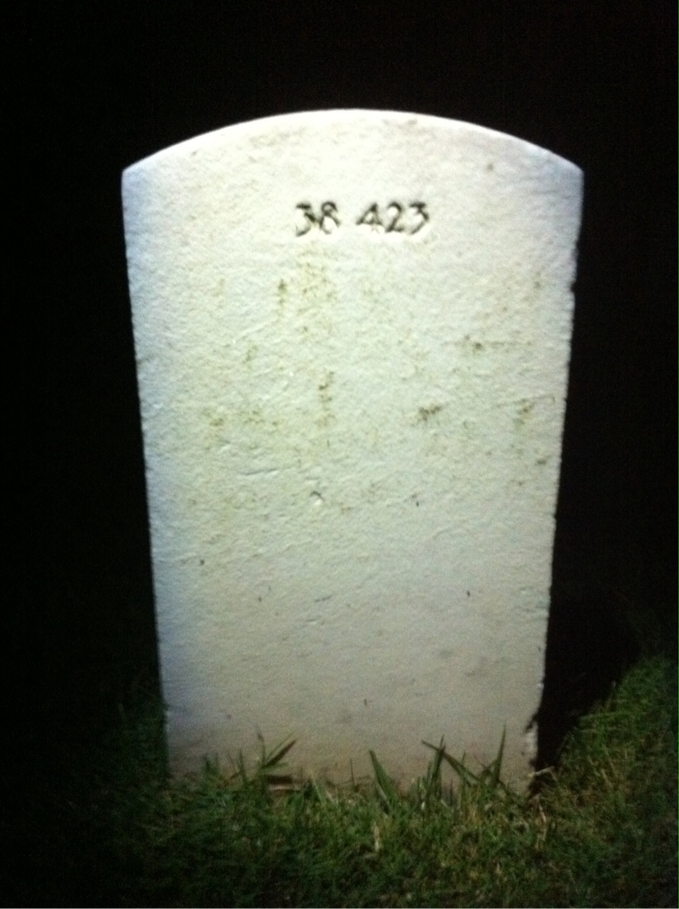 Back of headstone — Walter Charles Davis