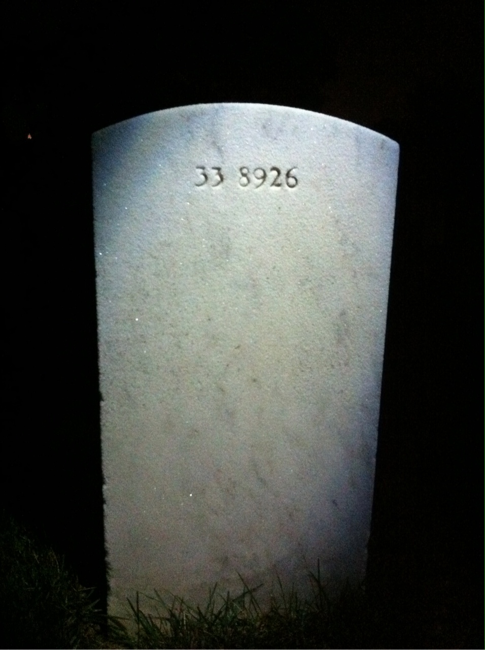 Back of headstone — Russell Adams