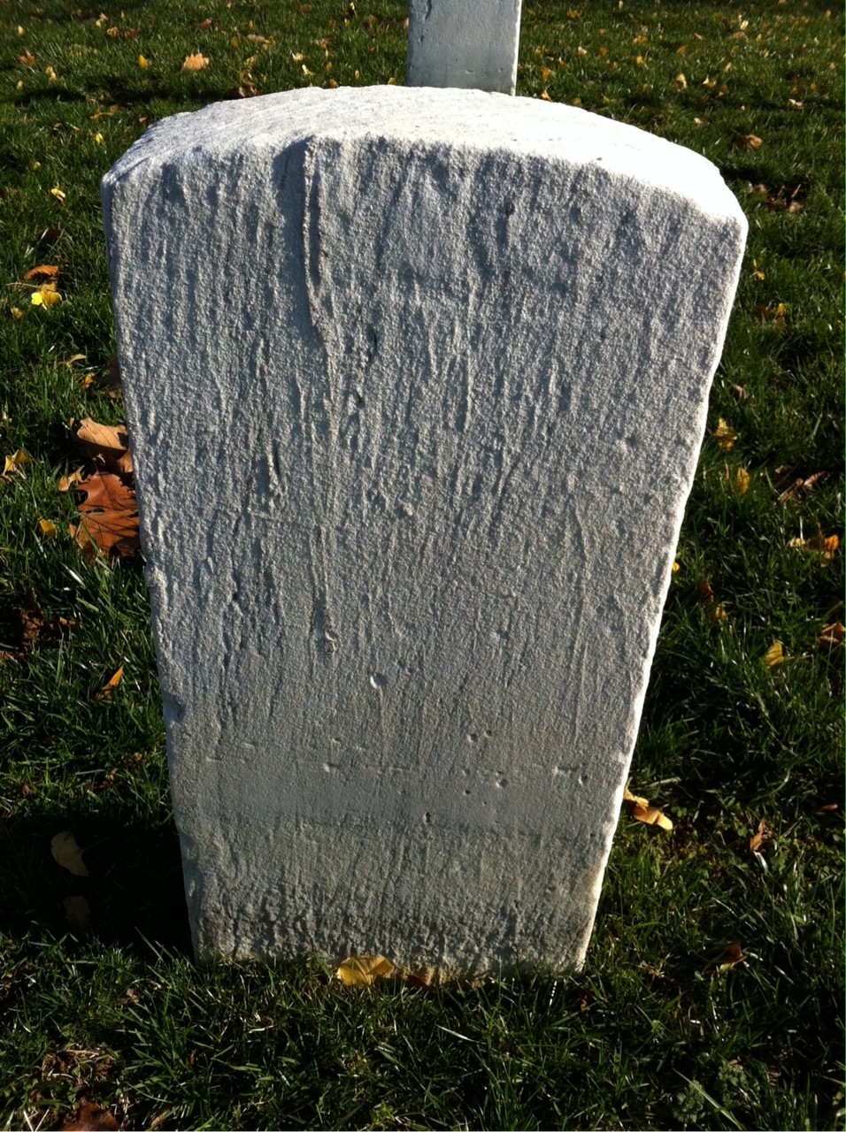 Back of headstone — Joseph Ayo
