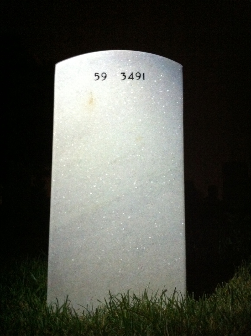 Back of headstone — Samuel Sava