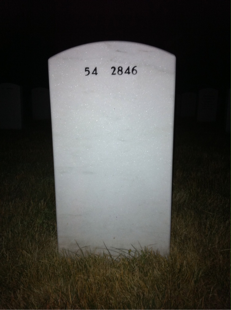 Back of headstone — Hugh Shannon