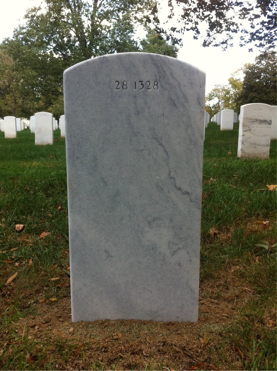 Back of headstone — William Arley Bowlen