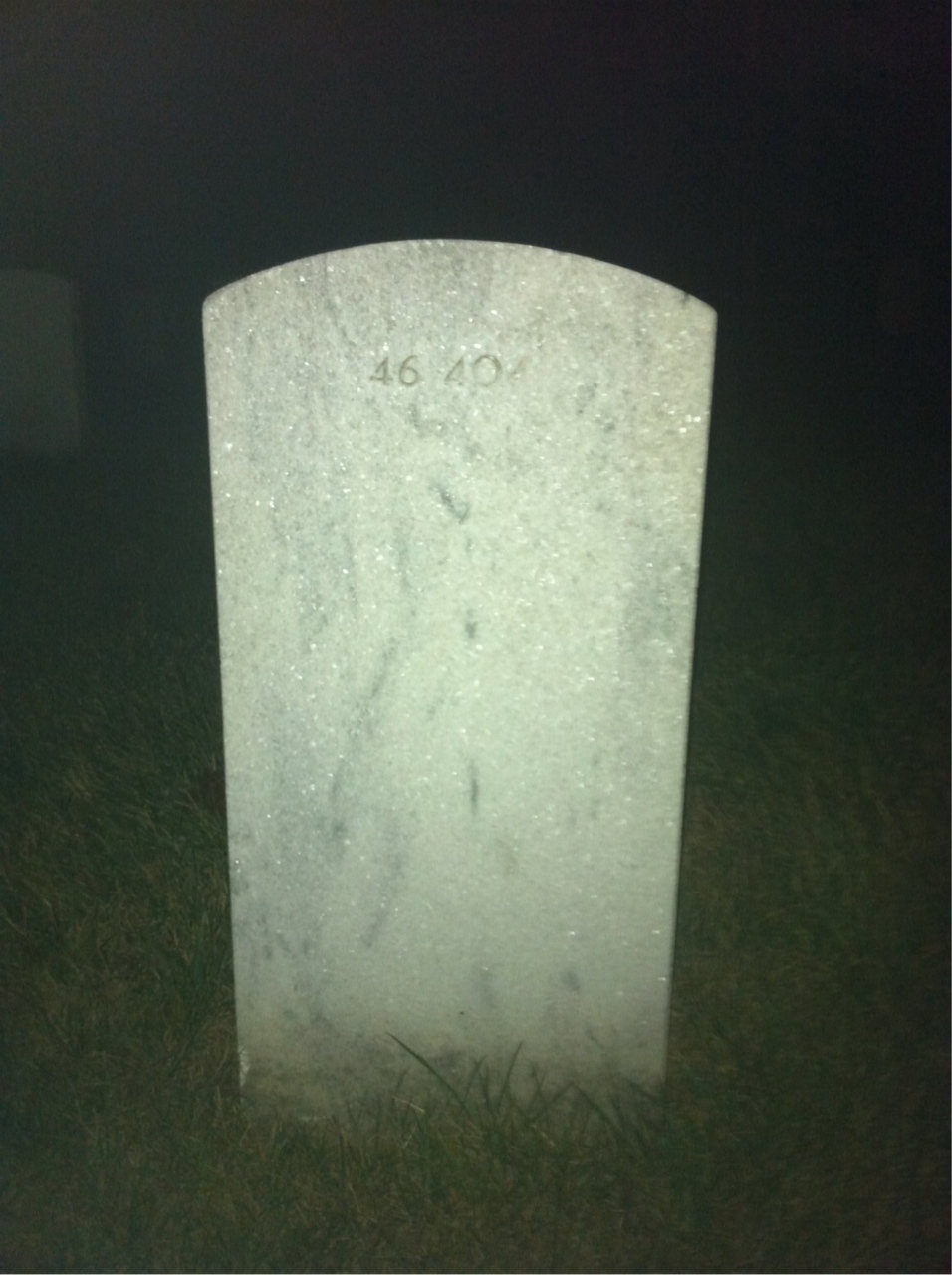 Back of headstone — Eleanor Adams