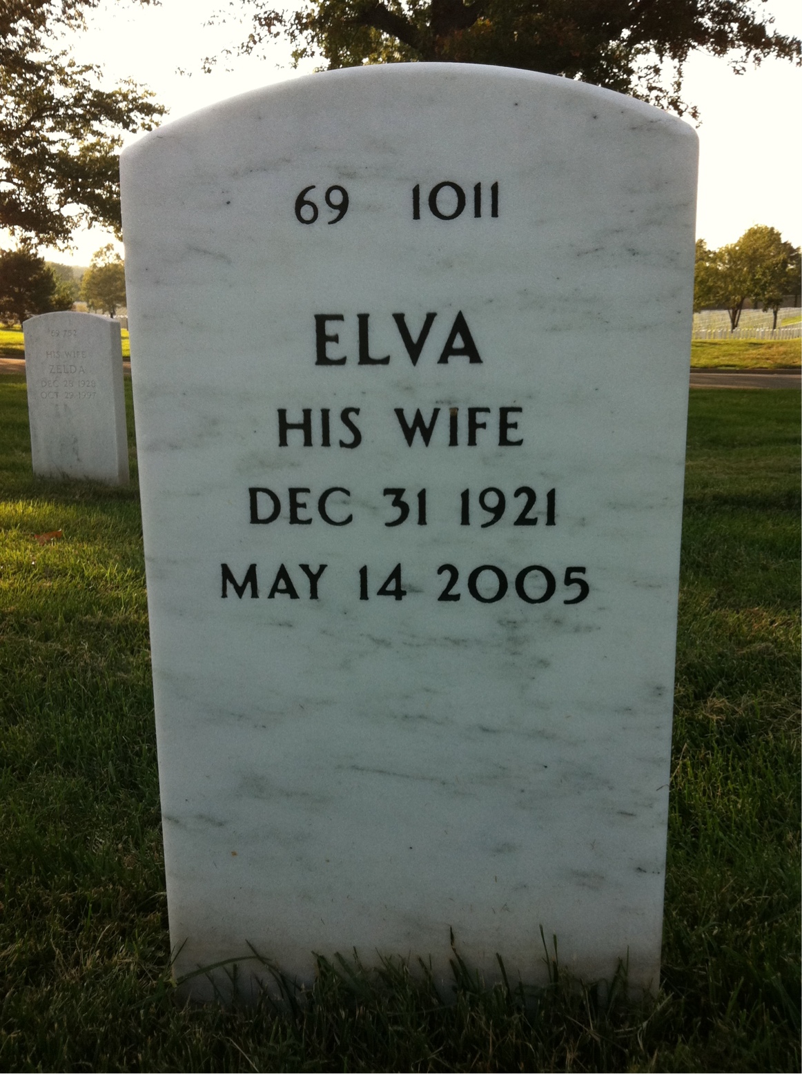 Back of headstone — Oliver Chase