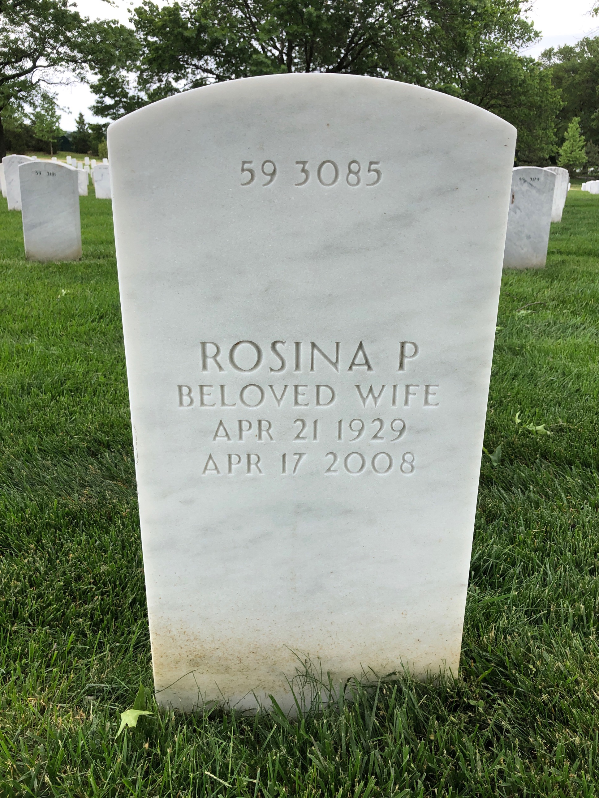 Back of headstone — Eugene Nagele