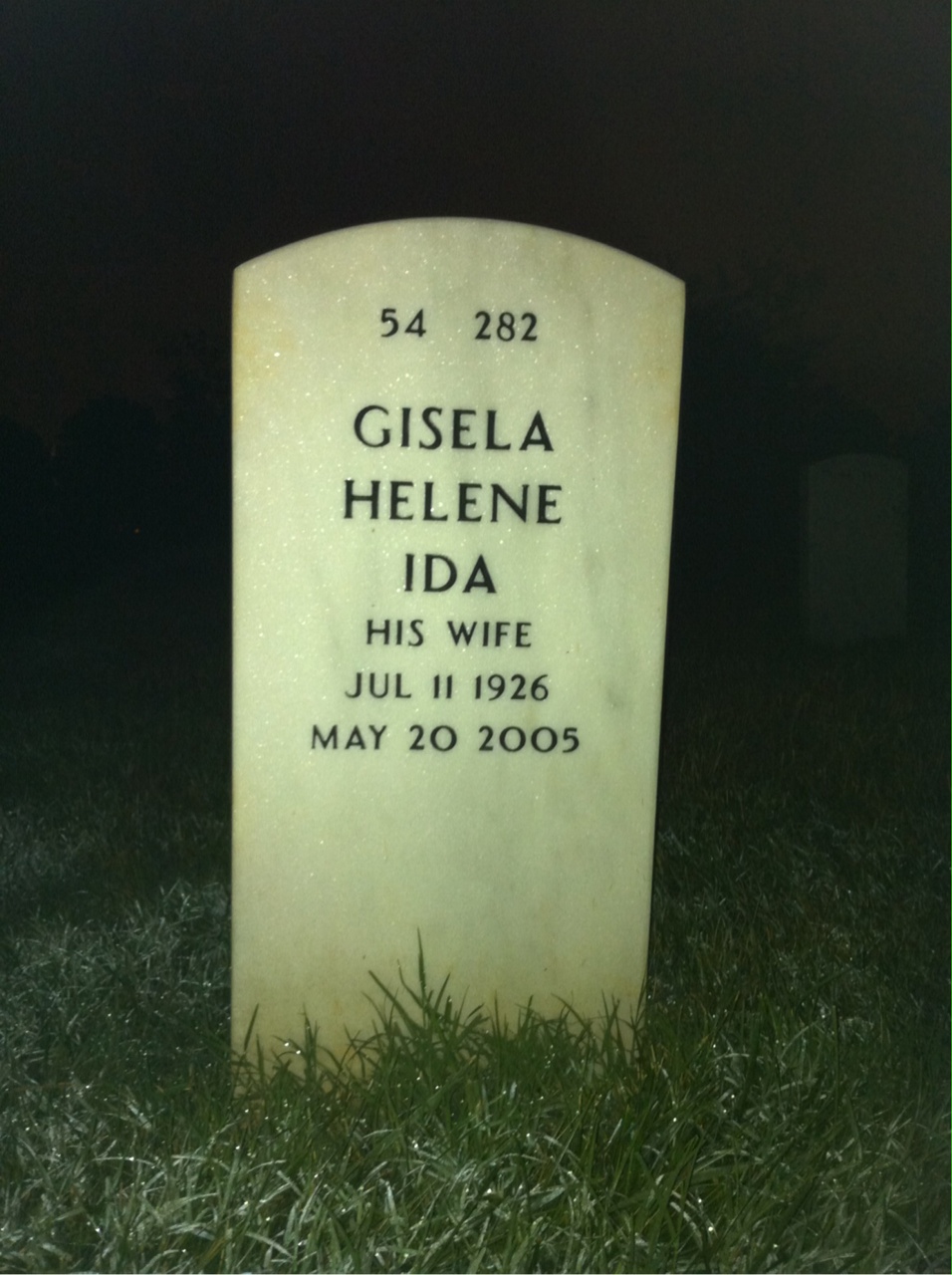 Back of headstone — Clifford Snyder
