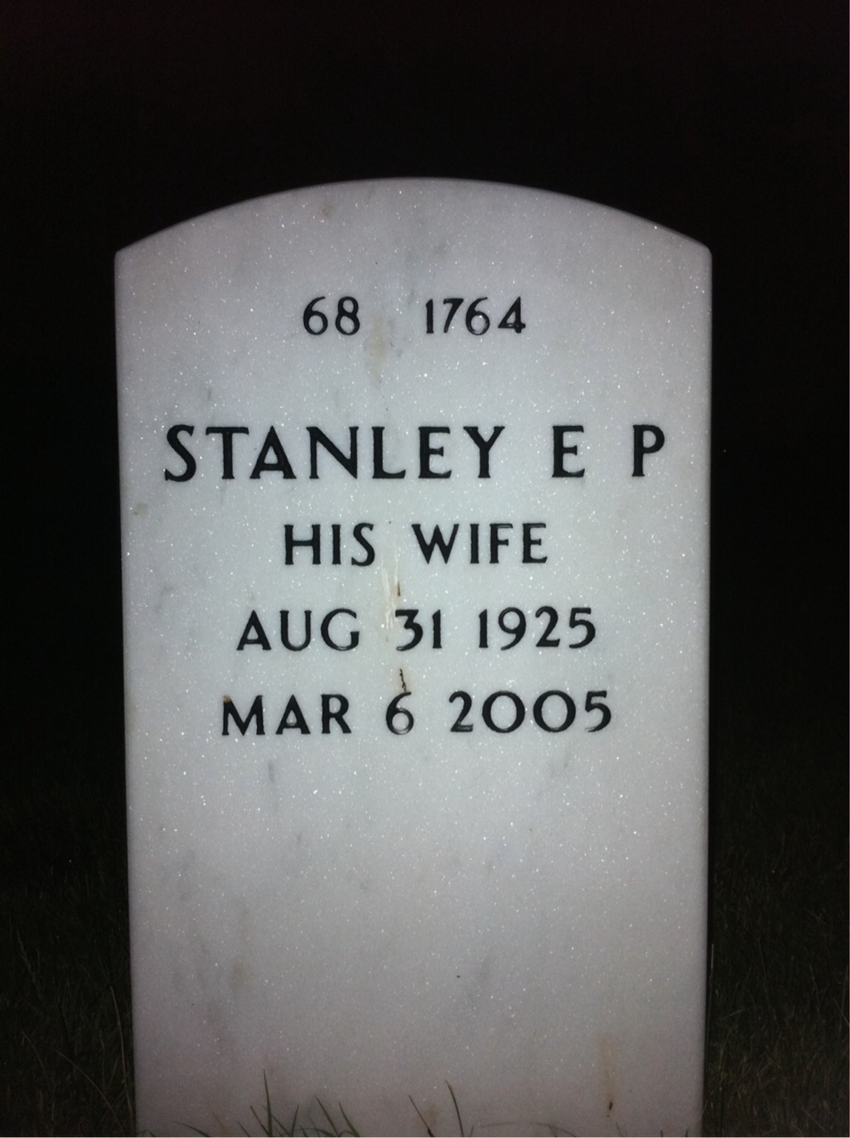 Back of headstone — Bernard Gallagher