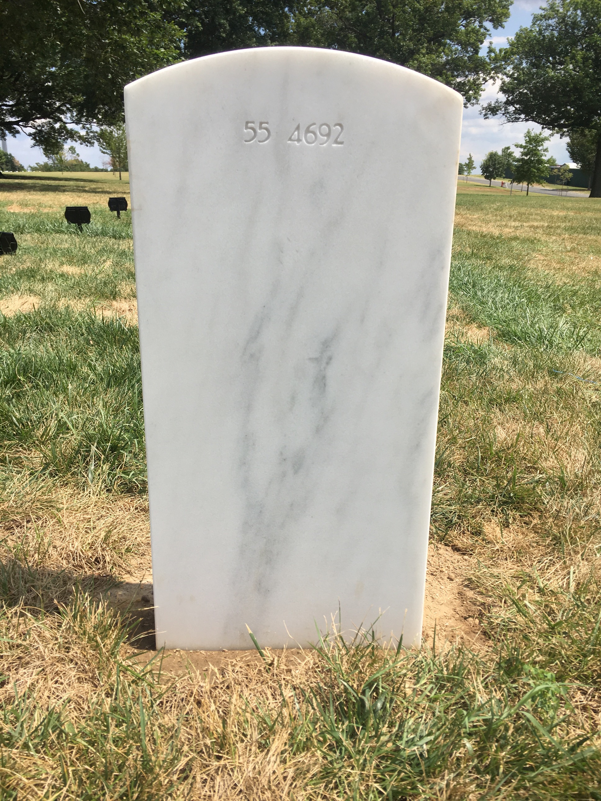 Back of headstone — Thomas Dean Reddick
