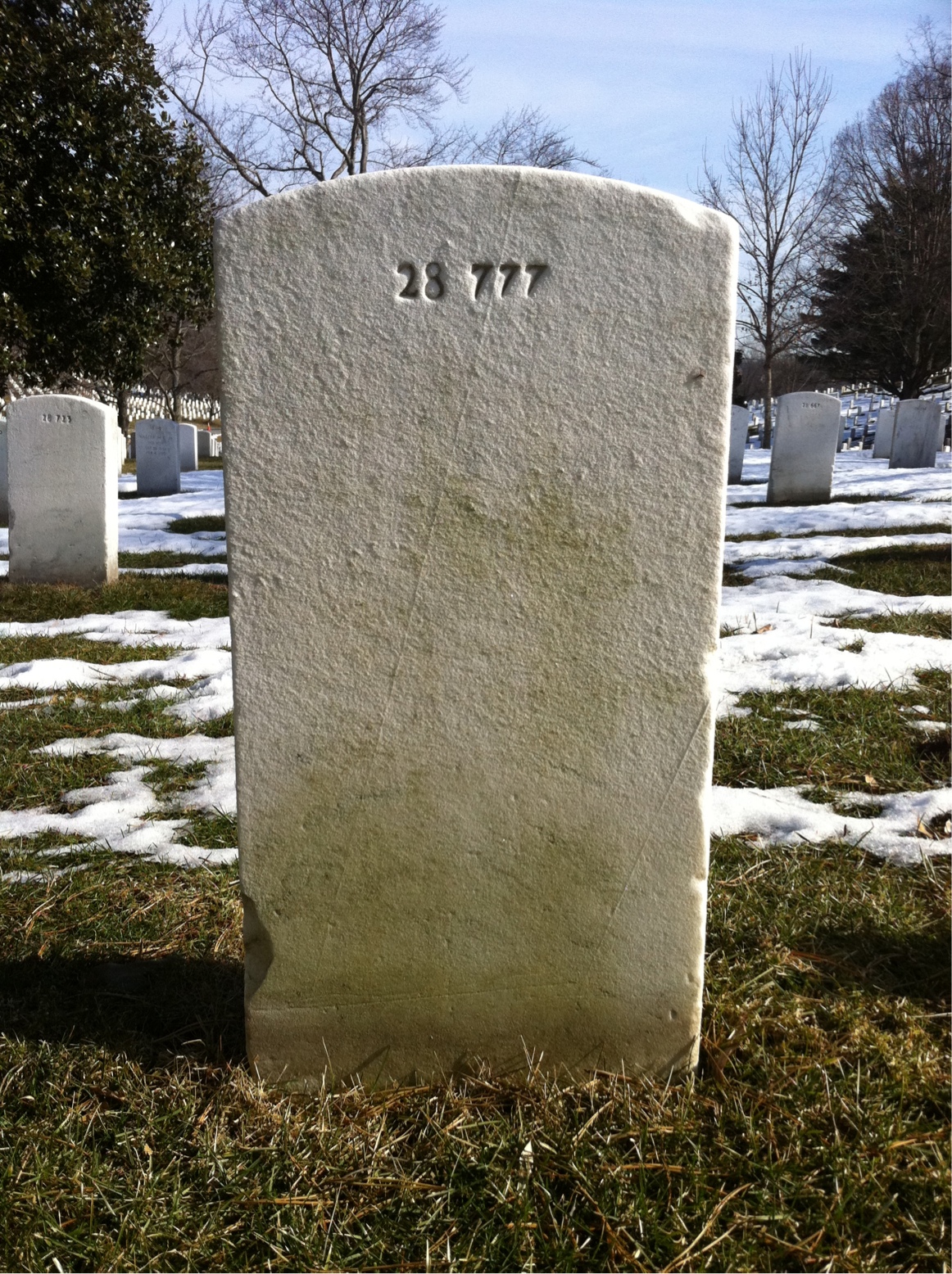 Back of headstone — Donald Mullins