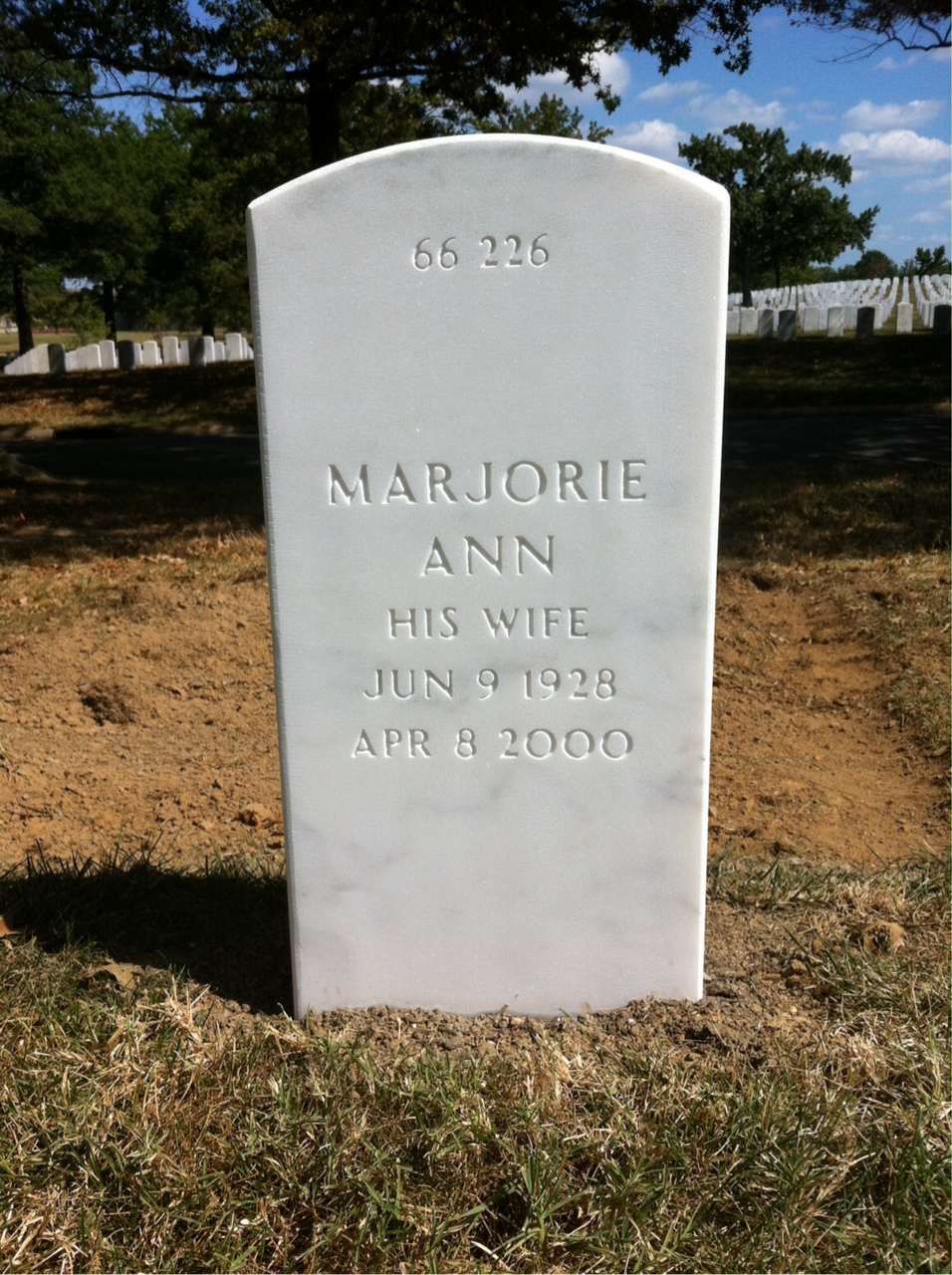Back of headstone — Wirt D Griggs