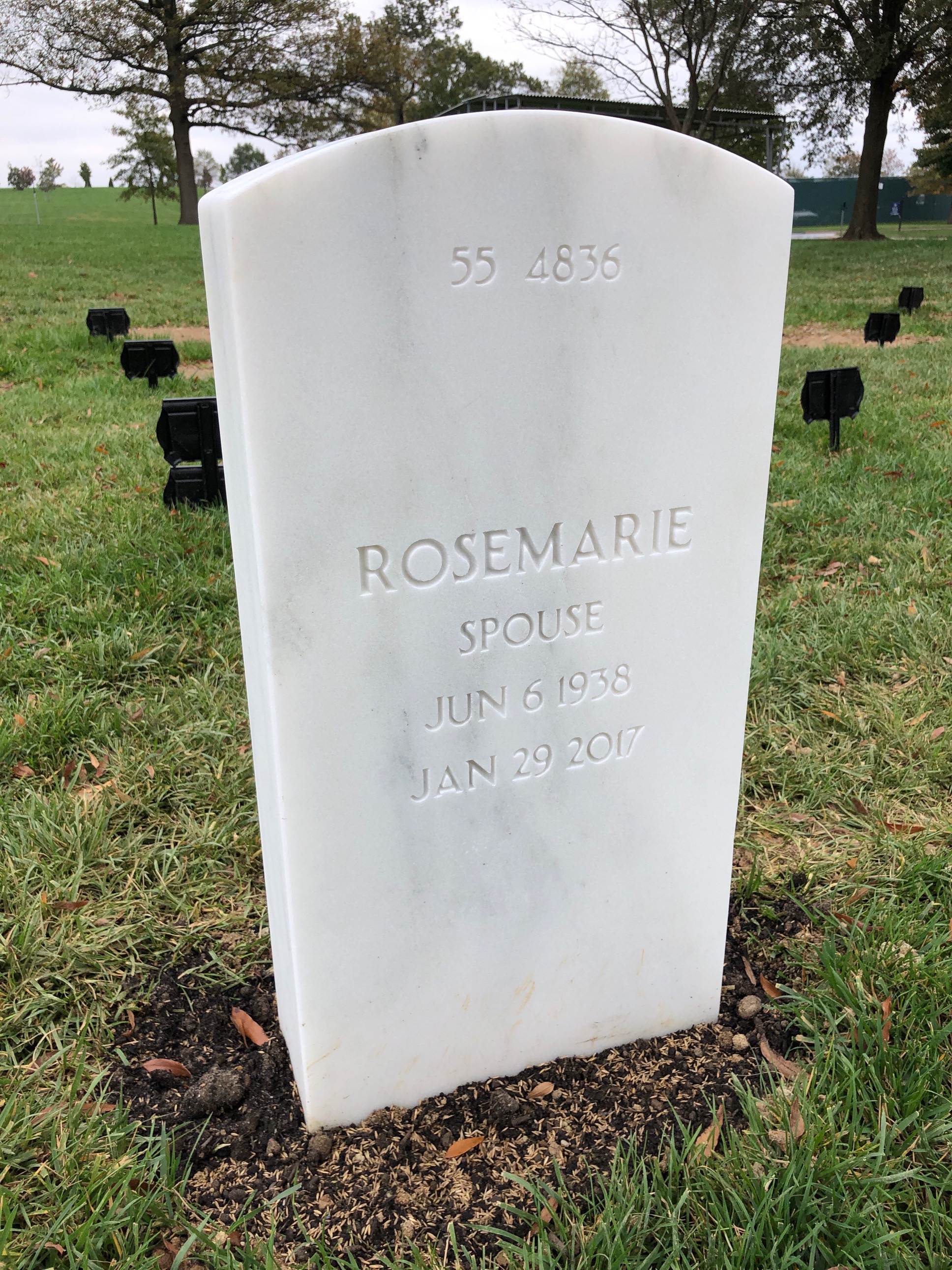 Back of headstone — John Allard