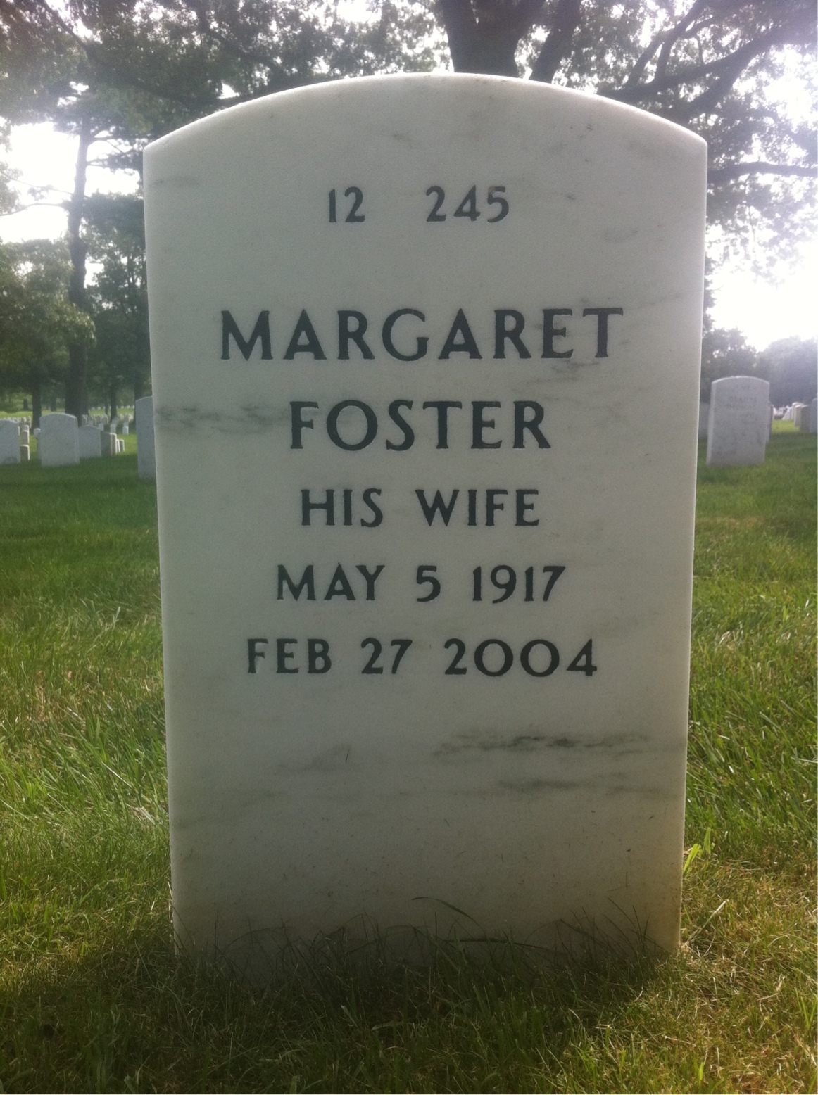 Back of headstone — William Ware
