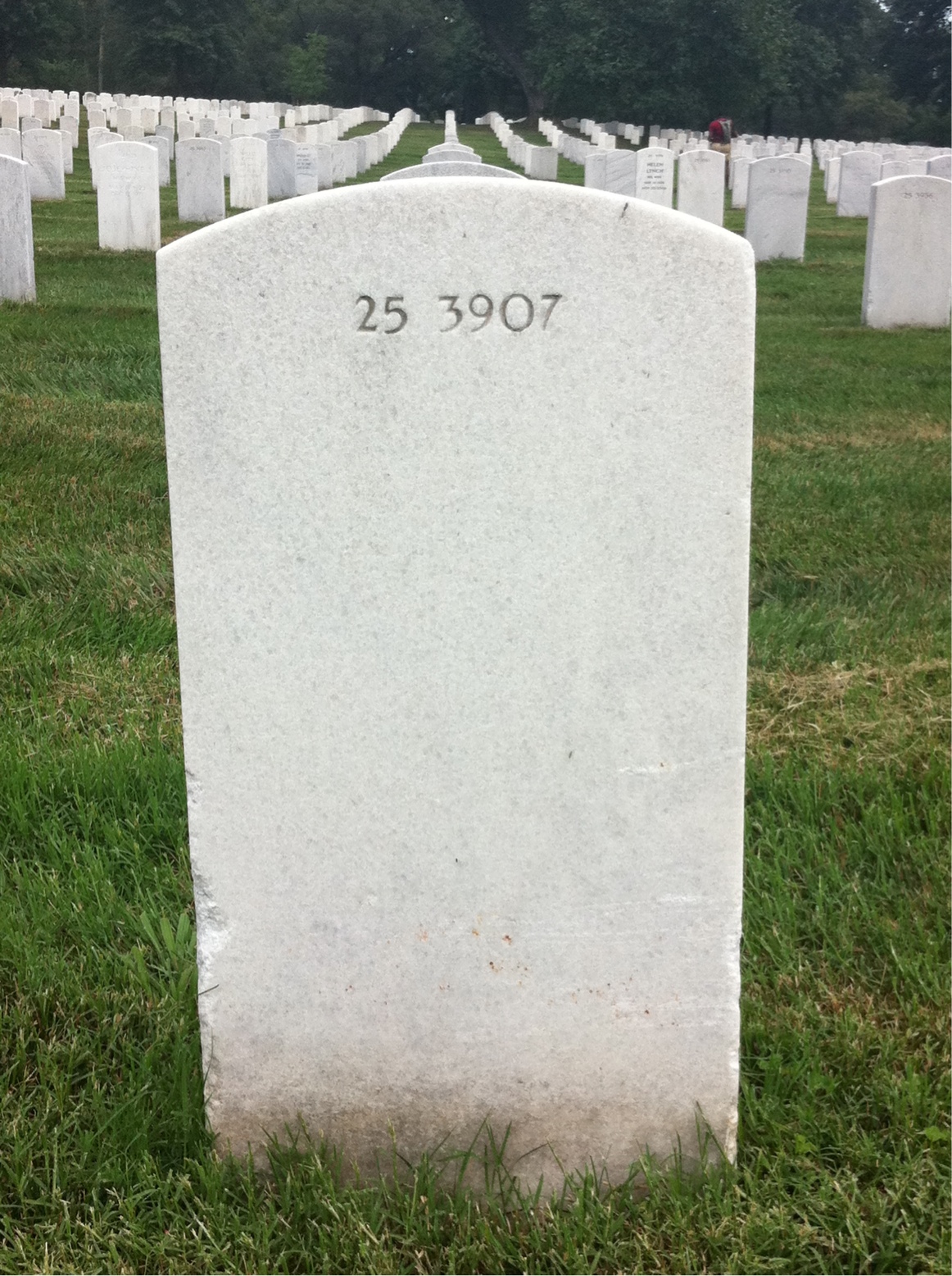 Back of headstone — Linwood Baker