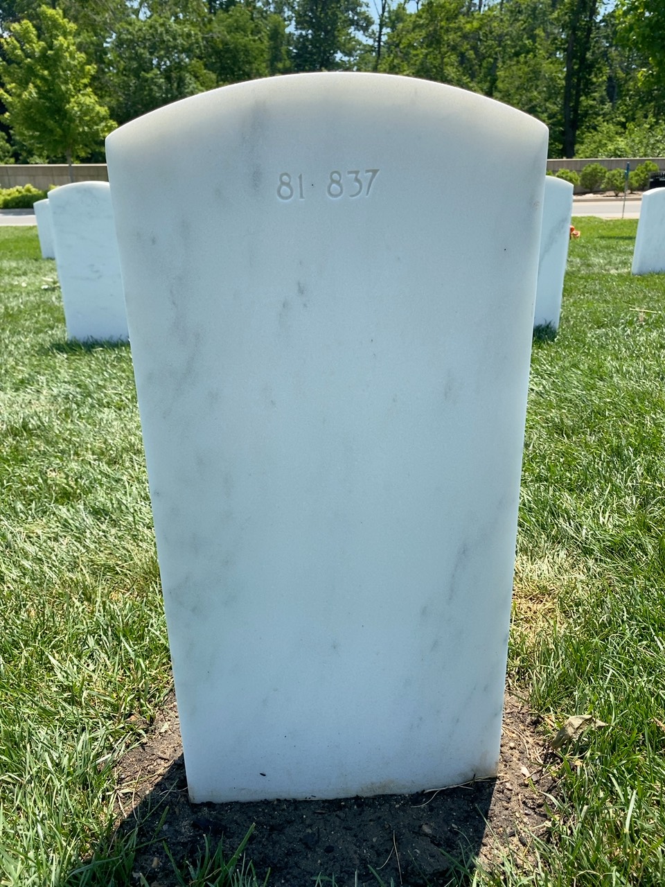 Back of headstone — David Ross Powell