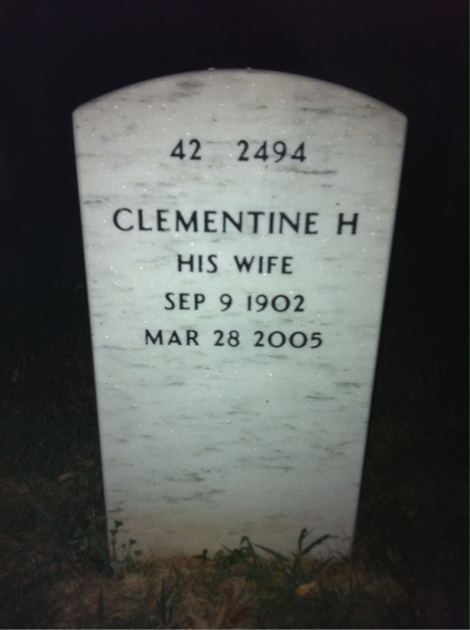 Back of headstone — Roland Barnes