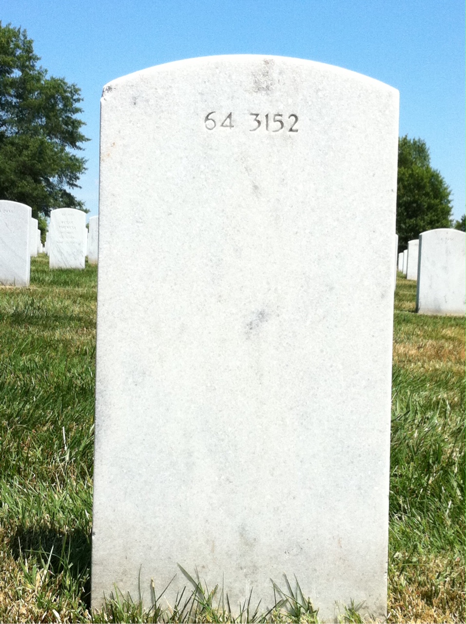 Back of headstone — Lloyd Morris