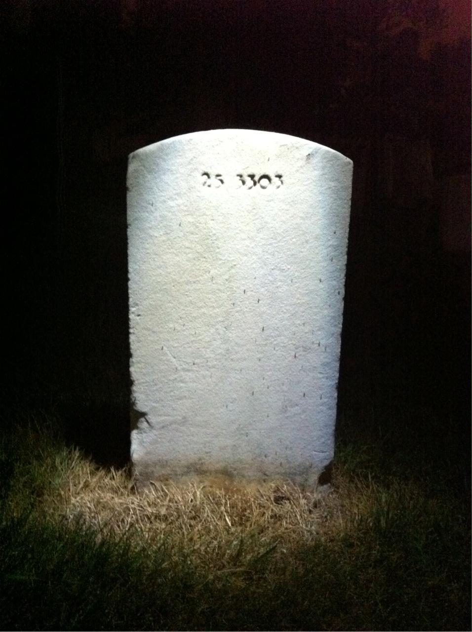 Back of headstone — Samuel Anderson