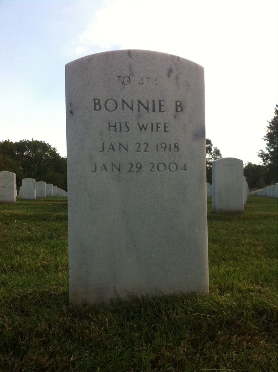 Back of headstone — James Hyndman