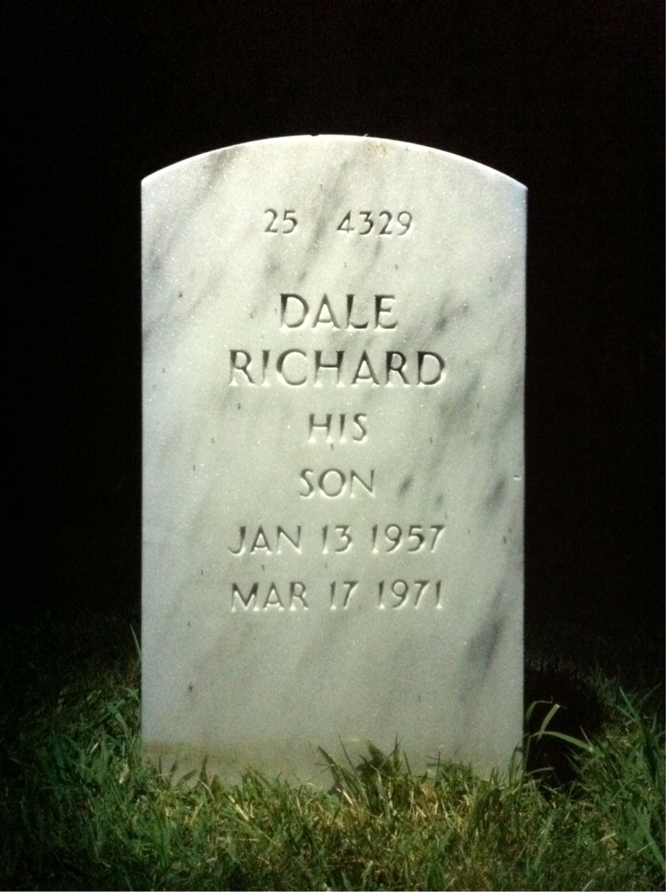 Back of headstone — Dale Altman