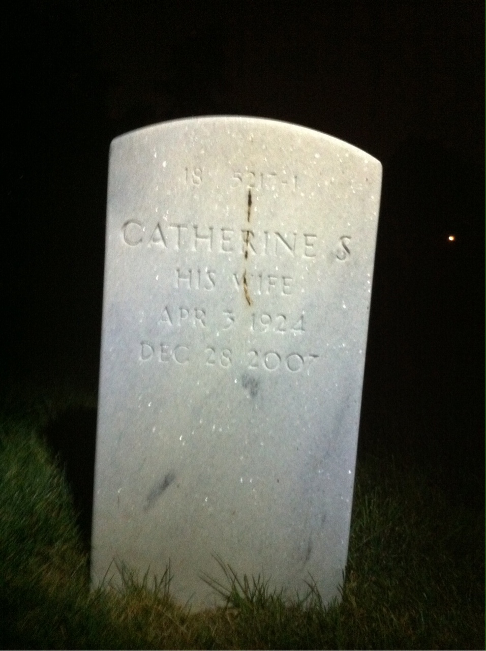 Back of headstone — Andrew Thomas