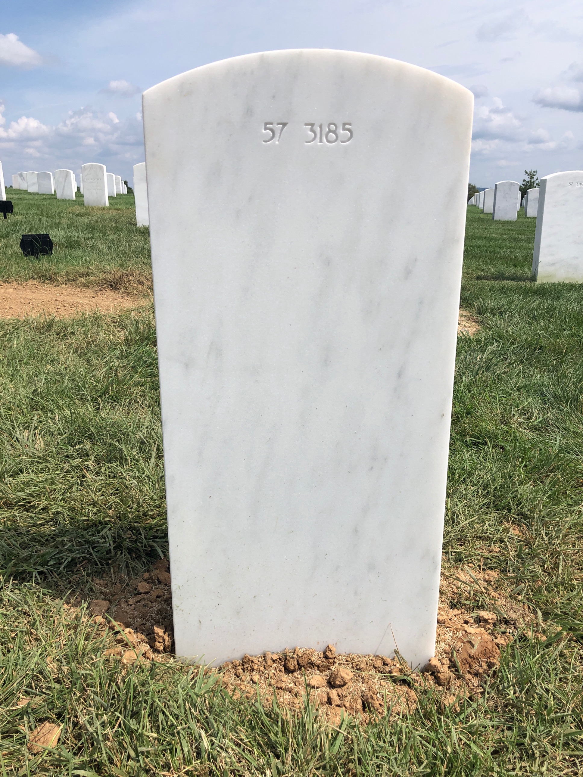 Back of headstone — Theodore Ball