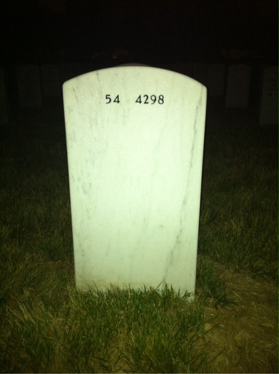 Back of headstone — Richard Paad