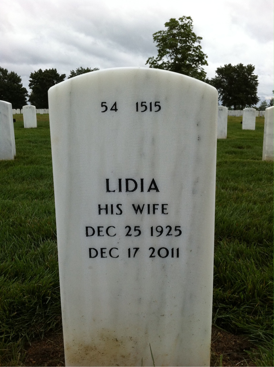 Back of headstone — Hal Avery
