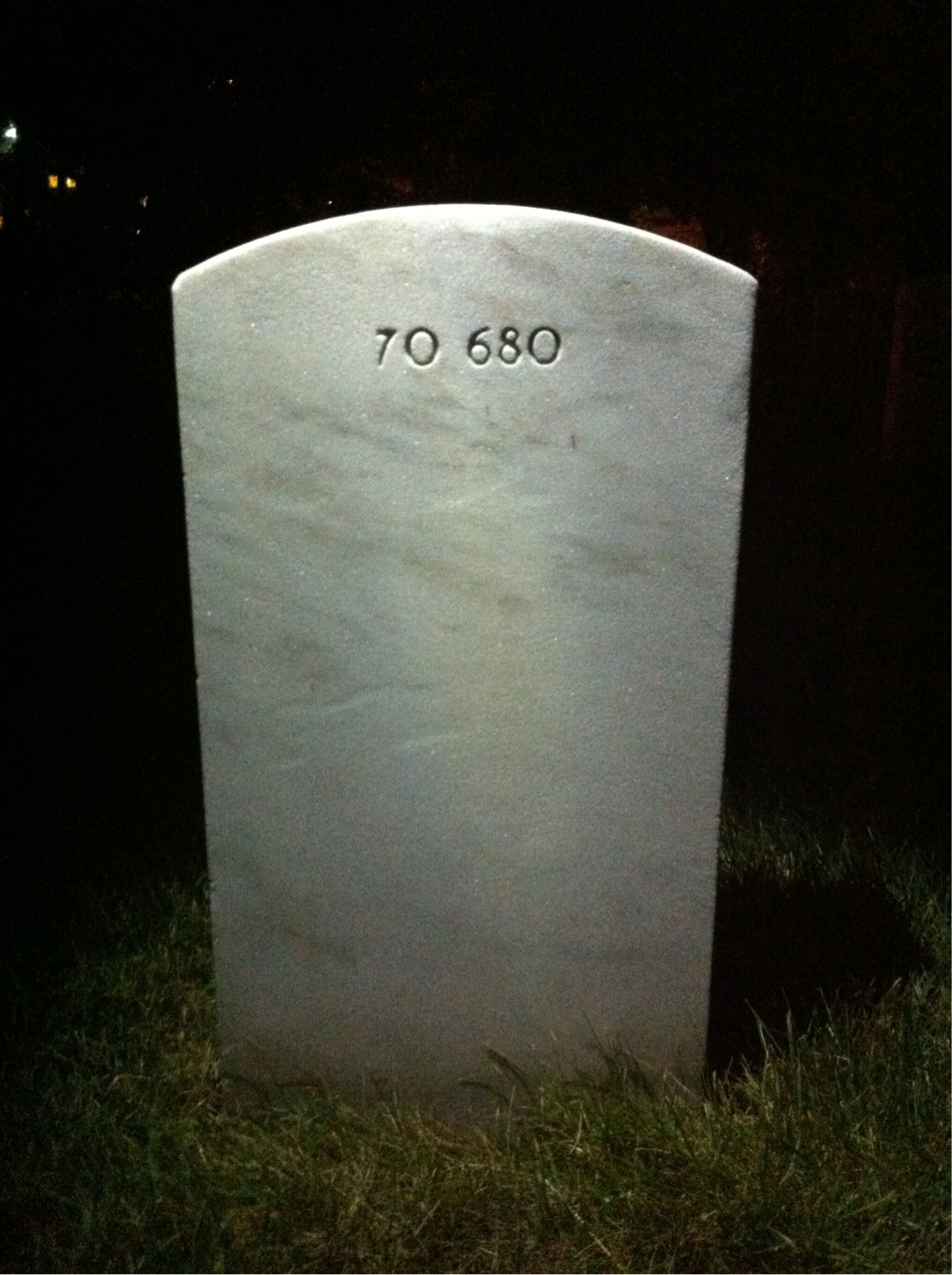 Back of headstone — Sylvester Muser