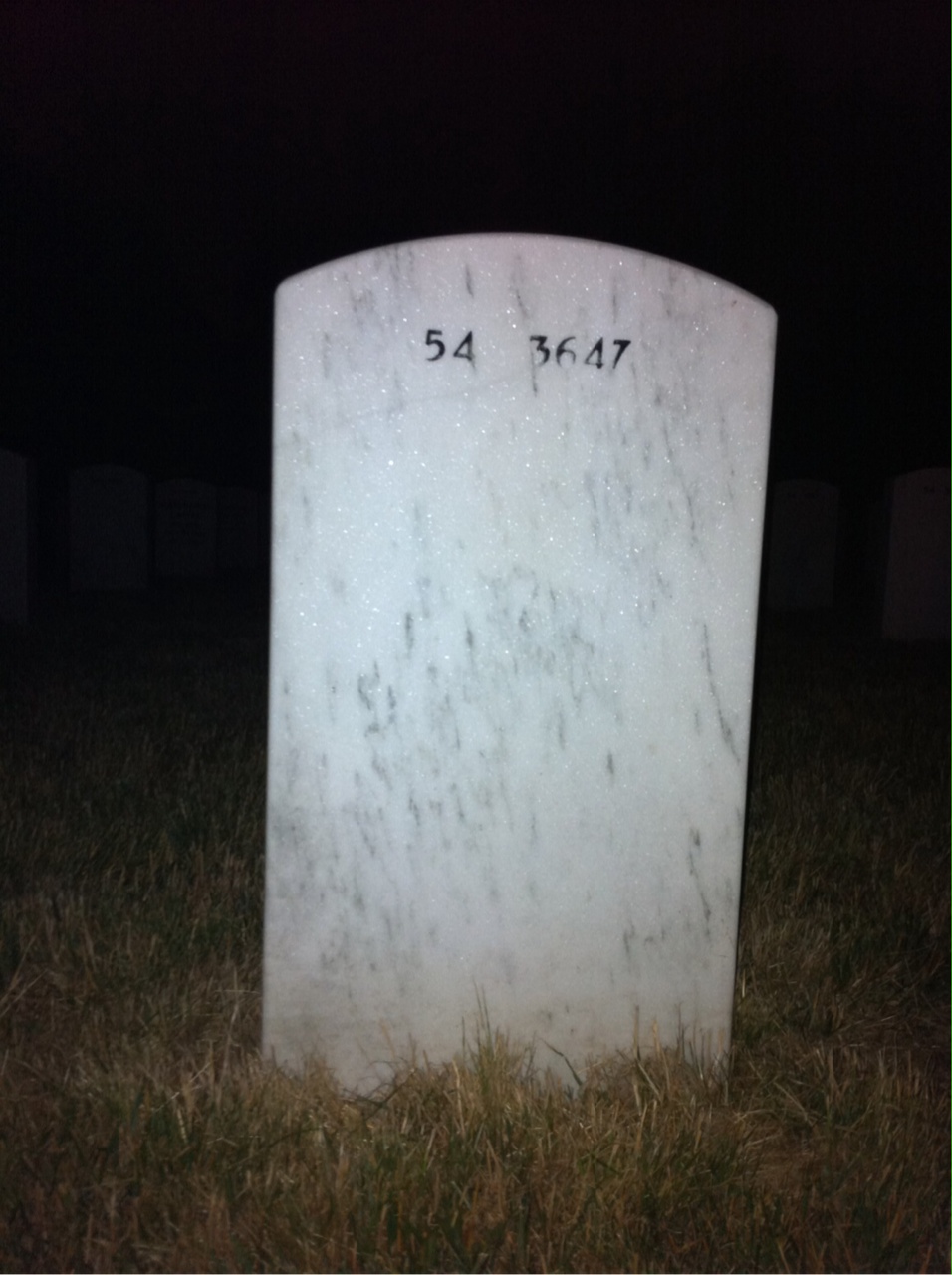 Back of headstone — Ernest Thabet